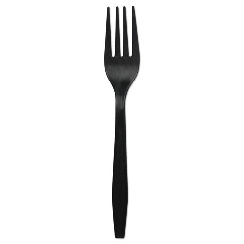 Heavyweight Polypropylene Cutlery, Fork, White, 1000/carton