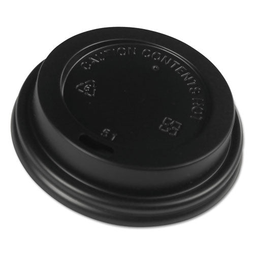 Hot Cup Lids, Fits 8 Oz Hot Cups, Black, 1,000/carton