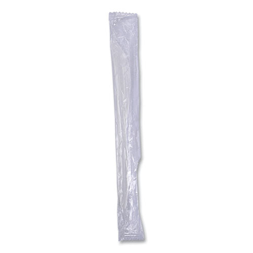 Mediumweight Wrapped Polypropylene Cutlery, Knives, White, 1,000/carton