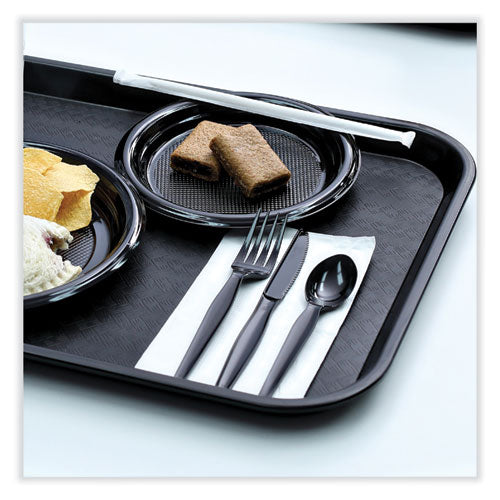 Heavyweight Wrapped Polystyrene Cutlery, Knife, Black, 1,000/carton