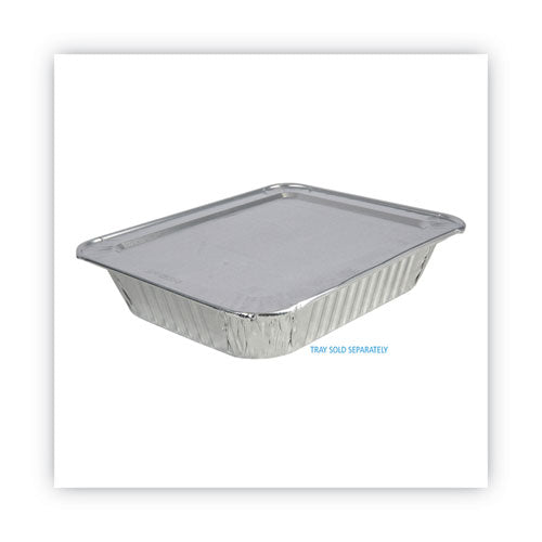 Tapas de aluminio para bandejas de mesa de vapor, se adapta a bandejas de tamaño medio, hondas, 10,5 x 12,81 x 0,63, 100/caja