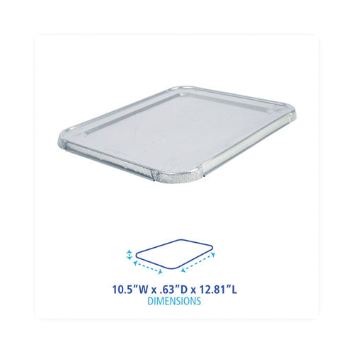 Tapas de aluminio para bandejas de mesa de vapor, se adapta a bandejas de tamaño medio, hondas, 10,5 x 12,81 x 0,63, 100/caja