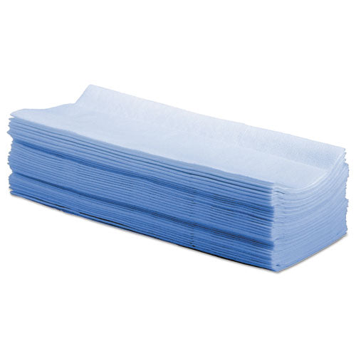 Toallitas Hydrospun, 9 x 16,75, azul, 100 toallitas/caja, 10 cajas/cartón