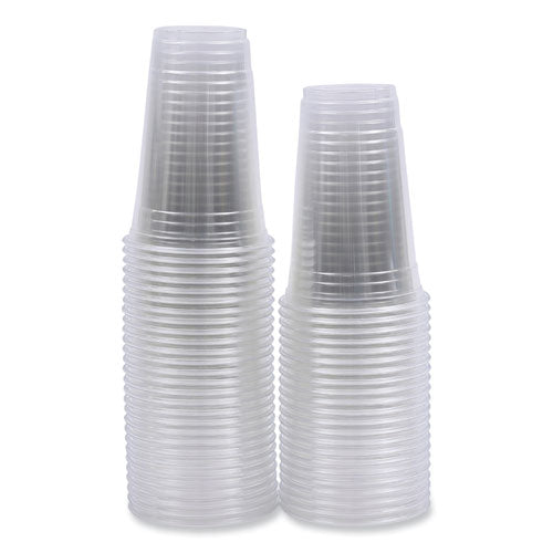 Vasos de plástico transparente para bebidas frías, 20 oz, PET, 50 vasos/manguito, 20 manguitos/cartón