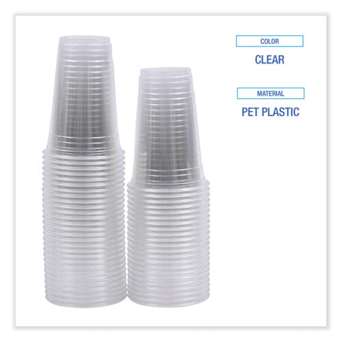 Clear Plastic Cold Cups, 20 Oz, Pet, 50 Cups/sleeve, 20 Sleeves/carton