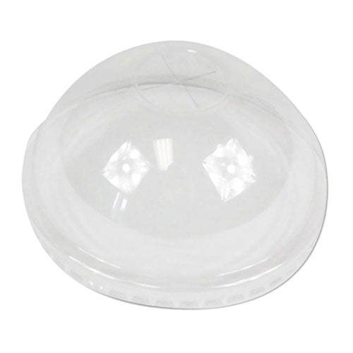 Pet Cold Cup Dome Lids, Fits 12 Oz To 24 Oz Plastic Cups, Clear, 100 Lids/sleeve, 10 Sleeves/carton