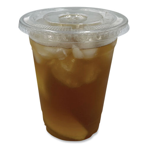 Pet Cold Cup Lids, Fits 12 Oz To 24 Oz Plastic Cups, Clear, 1,000/carton