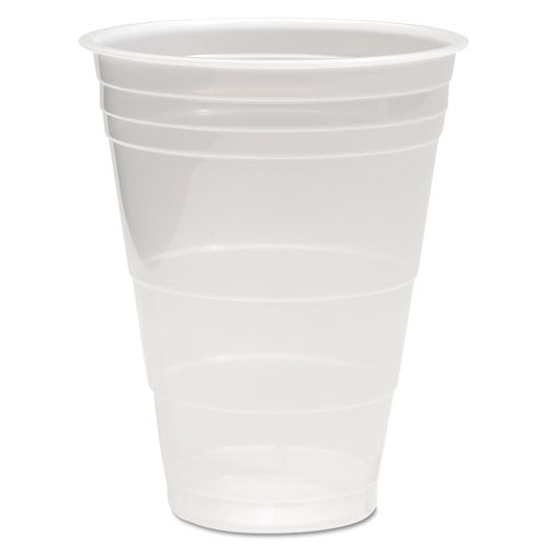 Vasos de plástico translúcido para bebidas frías, 10 oz, polipropileno, 100 vasos/manguito, 10 manguitos/cartón