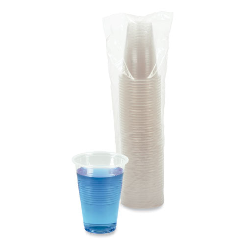 Vasos fríos de plástico translúcido, 16 oz, polipropileno, 50/paquete
