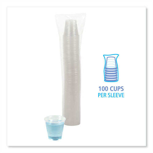 Vasos fríos de plástico translúcido, 5 oz, polipropileno, 100/paquete