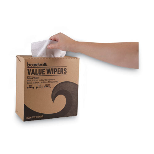 Drc Wipers, 9.33 X 16.5, White, 100 Dispenser Packs, 9 Dispenser Packs/carton