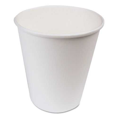 Vasos de papel para bebidas calientes, 8 oz, blanco, 20 vasos/manga, 50 fundas/cartón