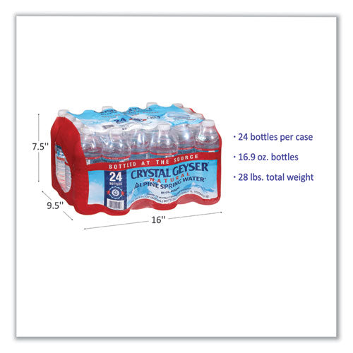 Agua de manantial alpina natural, botella de 16.9 oz, 24 por caja