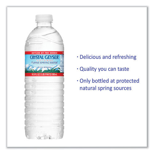 Agua de manantial alpina natural, botella de 16.9 oz, 24 por caja