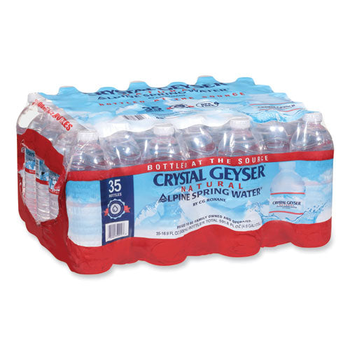 Agua de manantial alpina natural, botella de 16.9 oz, 35 por caja