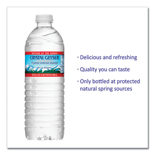 Agua de manantial alpina, botella de 16.9 oz, 35 por caja
