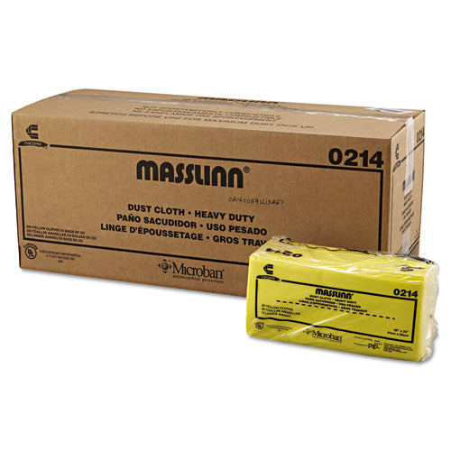 Paños para polvo Masslinn, 1 capa, 24 x 40, sin perfume, amarillo, 25/bolsa, 10 bolsas/caja