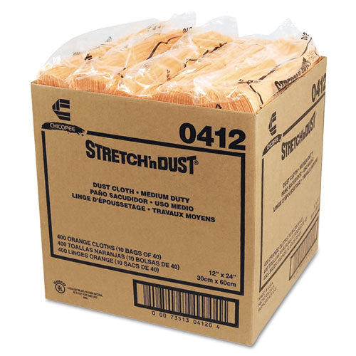Stretch 'n Dust Cloths, 11 5/8 X 24, Yellow, 40 Cloths/pack, 10 Packs/carton