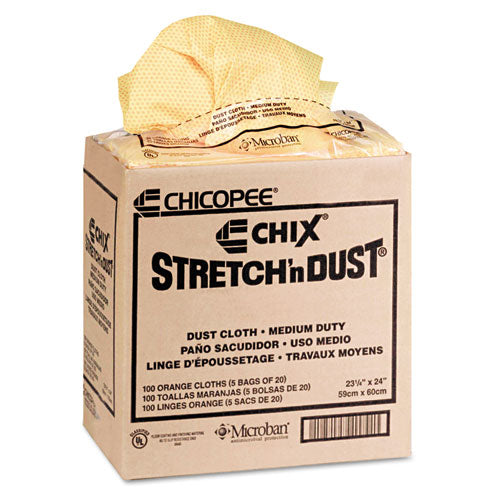 Stretch 'n Dust Cloths, 23.25 X 24, Orange/yellow, 20/bag, 5 Bags/carton