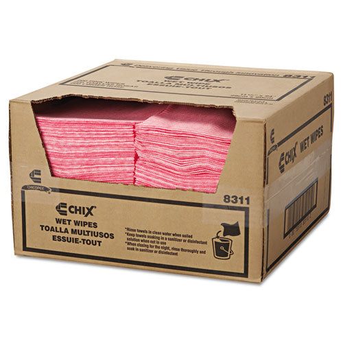 Toallitas húmedas, 11,5 x 24, blanco/rosa, 200/caja