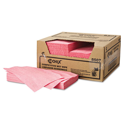 Toallitas húmedas, 11,5 x 24, blanco/rosa, 200/caja