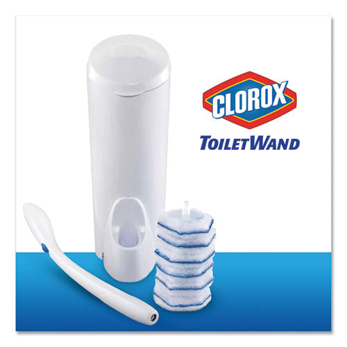 Sistema de limpieza de inodoros desechables Toiletwand: manija, carrito y repuestos, blanco