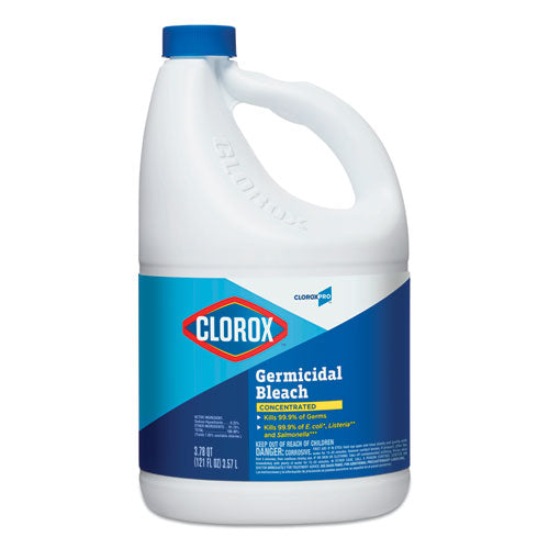 Concentrated Germicidal Bleach, Regular, 121 Oz Bottle, 3/carton