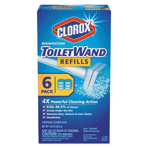 Disinfecting Toiletwand Refill Heads, Blue/white, 20/pack