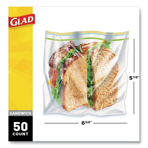 Bolsas con cremallera para sándwich, 6.63" x 8", transparentes, 600/cartón