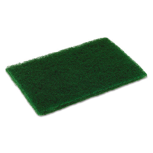 Medium Duty Scouring Pad, 6 X 9, Green, 10/pack, 6 Packs/carton