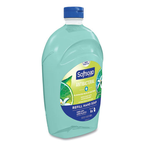 Recambios de jabón líquido antibacteriano para manos, fresco, verde, 50 oz