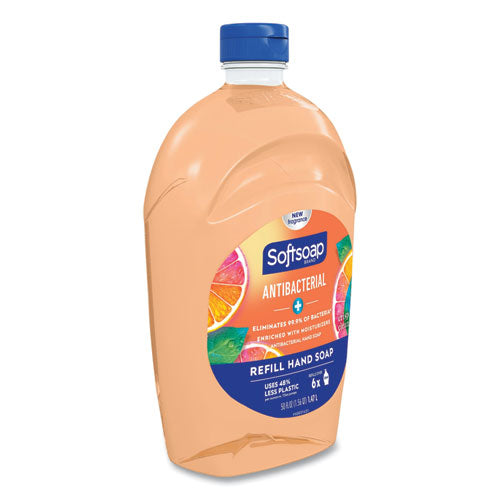 Recambios de jabón líquido antibacteriano para manos, fresco, naranja, 50 oz