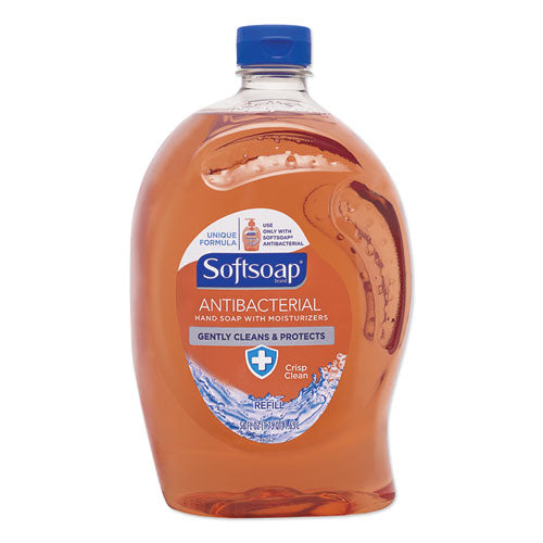 Repuestos de jabón líquido para manos antibacteriano, fresco, 50 oz, naranja, 6 por caja