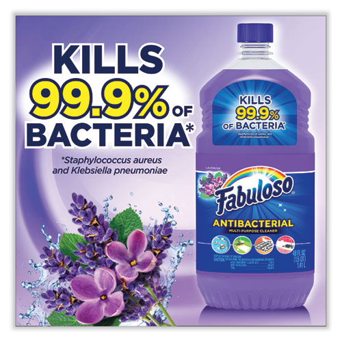 Limpiador multiusos antibacteriano, aroma a lavanda, botella de 48 oz, 6/cartón