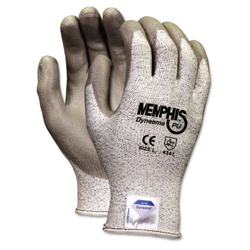 Guantes de poliuretano Memphis Dyneema, grandes, blanco/gris, par