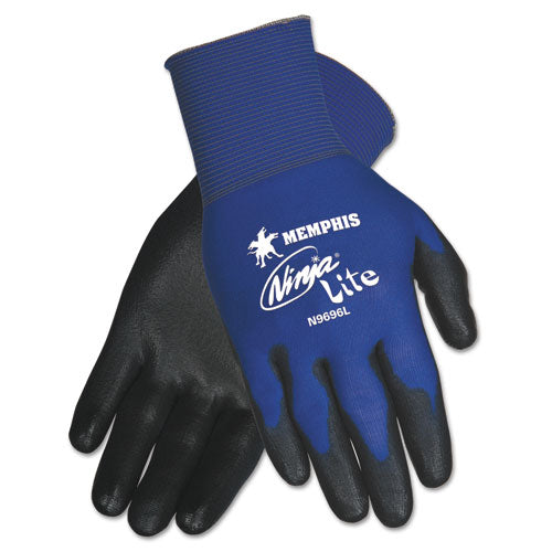 Guantes de trabajo Ultra Tech Tacartonile Dexterity, azul/negro, grandes, docena