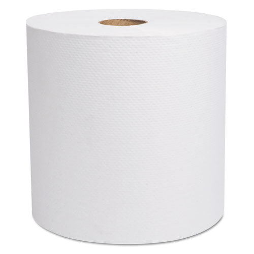 Select Hardwound Roll Towels, 1-ply, 7.88" X 800 Ft, White, 6 Rolls/carton