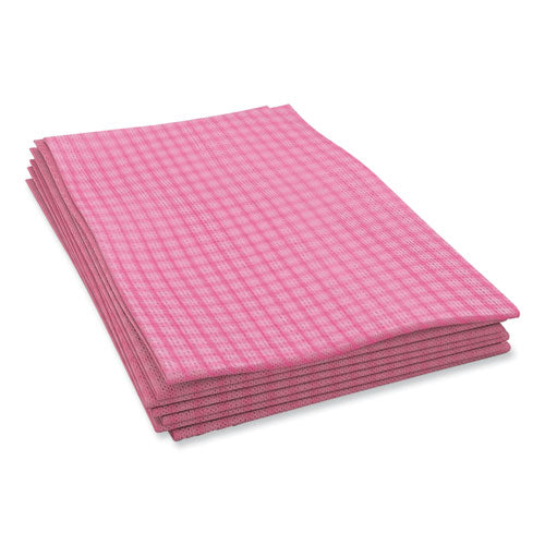 Tuff-job Foodservice Towels, 12 X 24, Pink/white, 200/carton
