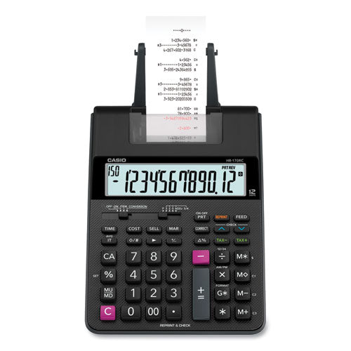Calculadora de impresión Hr170r, impresión en negro/rojo, 2 líneas/seg.