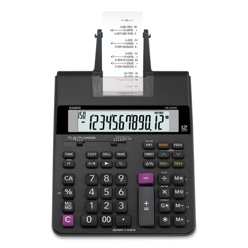 Calculadora de impresión Hr200rc, impresión en negro/rojo, 2,4 líneas/seg.