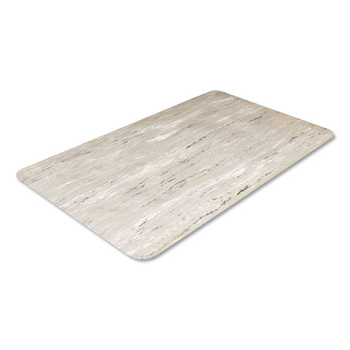 Cushion-step Surface Mat, 36 X 60, Marbleized Rubber, Black