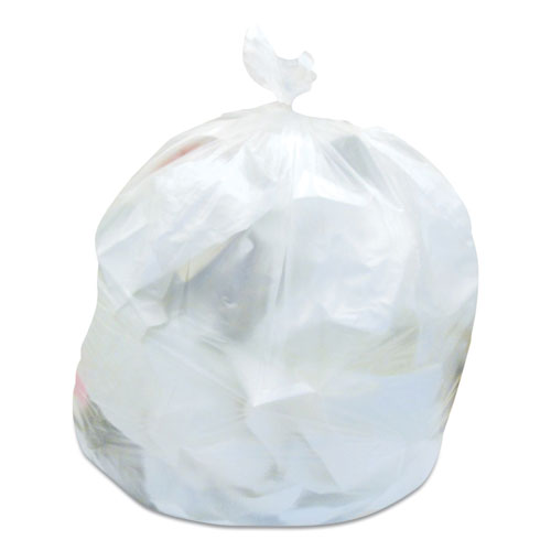 High-density Can Liners, 16 Gal, 13 Mic, 24" X 33", Natural, 25 Bags/roll, 20 Rolls/carton