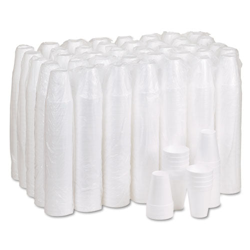 Foam Drink Cups, 10 Oz, White, 25/bag, 40 Bags/carton