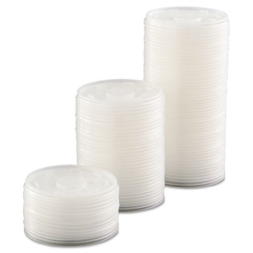 Tapas de plástico para vasos fríos, se adapta a vasos de 10 oz, translúcido, paquete de 100, 10 paquetes/cartón