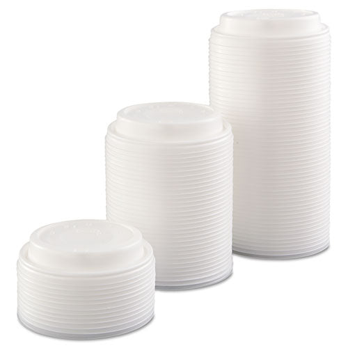 Tapas tipo domo Cappuccino, para vasos de 12 oz a 24 oz, blanco, 1,000/caja