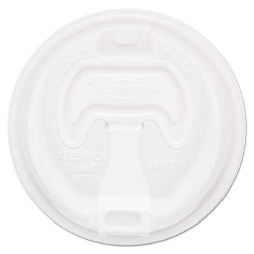 Tapa recerrable Optima, se adapta a vasos de espuma de 12 oz a 24 oz, blanco, 100/paquete