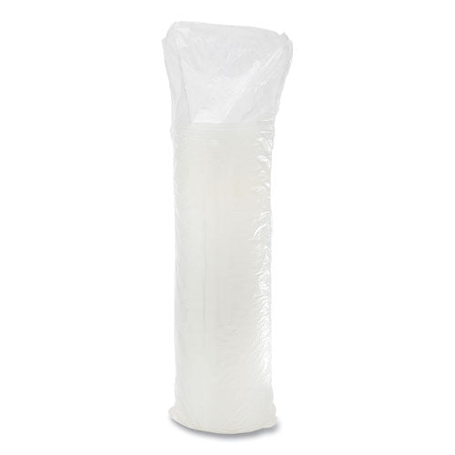 Tapas de plástico, para vasos de espuma fría/caliente de 12 oz a 24 oz, tapa con ranura para pajilla, blanco, 100/paquete, 10 paquetes/cartón