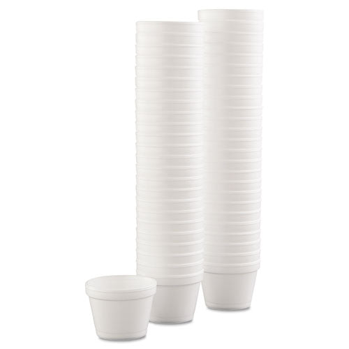 Bowl Containers, 4 Oz, White, Foam, 1,000/carton