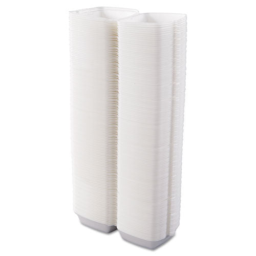 Contenedores de espuma con tapa abisagrada, 6 x 5,78 x 3, blanco, 500/cartón