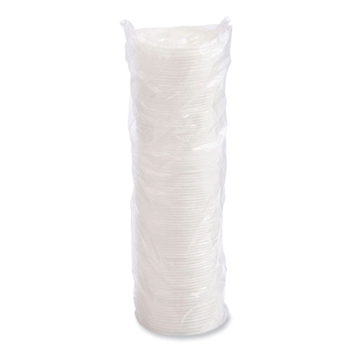 Tapas de plástico para vasos calientes Lift N' Lock, se adapta a vasos de 8 oz, blanco, 1,000/cartón
